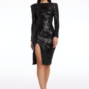 Natalie Placement Sequin Dress