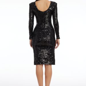 Natalie Placement Sequin Dress