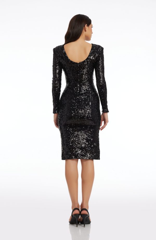 Natalie Placement Sequin Dress