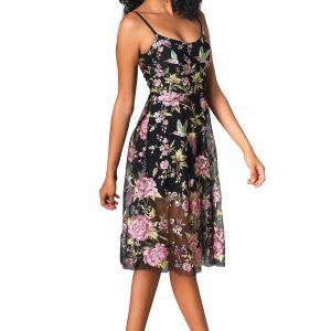 Umalia Hummingbird Embroidery Dress